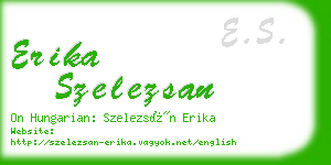 erika szelezsan business card